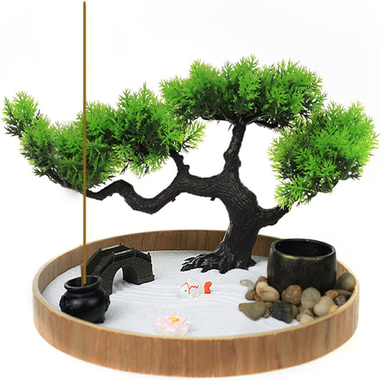 Premium Large Japanese Zen Garden Kit for Desk - 25+ Accessories