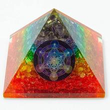 7 Chakra Orgone Pyramid - Energy Generator for Meditation & EMF Protection